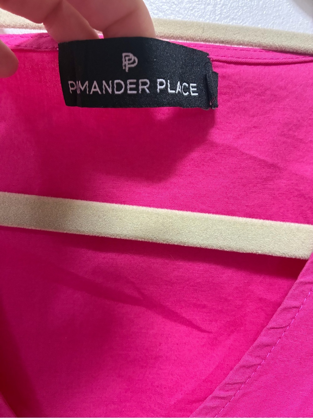 Pomander Place V-Neck Puff Sleeve Tunic in Hot Pink - Picture 5 of 9